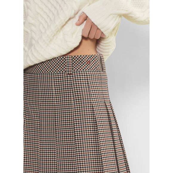 Aritzia Sunday Best Olive Micro Skirt in LILIANA BEIGE/BLACK NWT - Picture 6 of 13